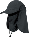 Foldable Sun Cap, Fishing Hats, UPF 50+ Protection Caps with Face Mask Neck Flap
