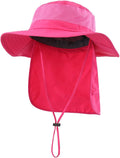 Mesh Sun Hat Wide Brim Fishing Hat with Neck Flap Sun Hat for Men Women