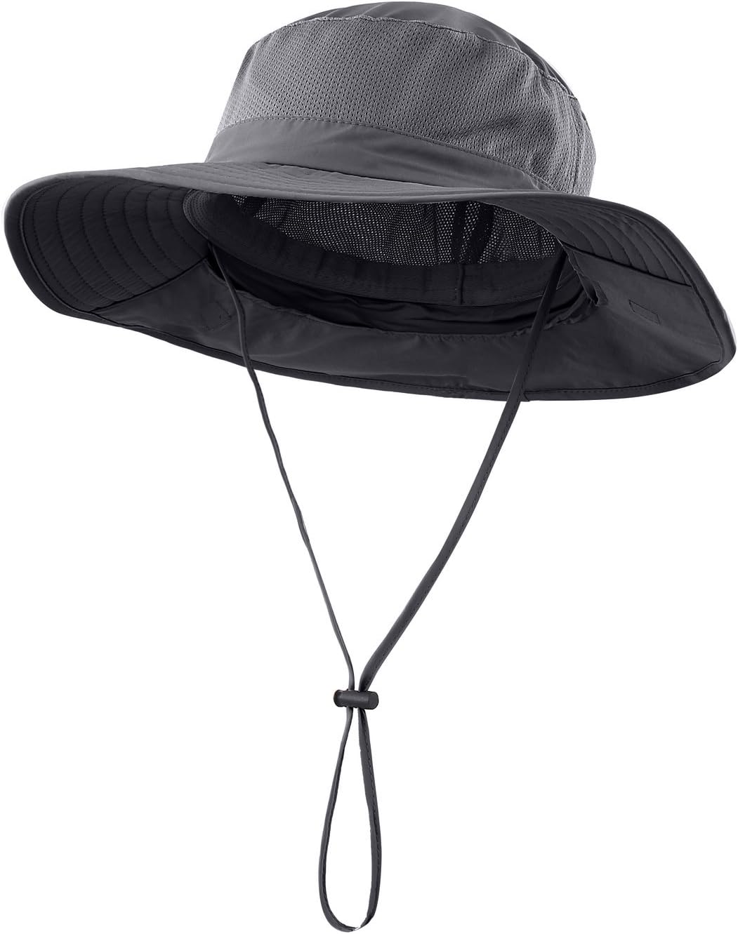 Mesh Sun Hat Wide Brim Fishing Hat with Neck Flap Sun Hat for Men Women