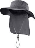 Mesh Sun Hat Wide Brim Fishing Hat with Neck Flap Sun Hat for Men Women