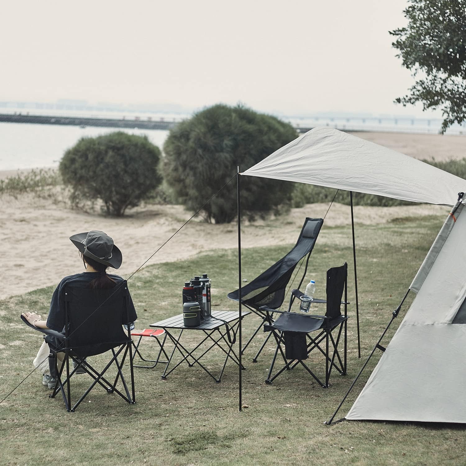 Portable Camping Chairs Enjoy The Outdoors with a Versatile Folding Chair, Sports Chair, Outdoor Chair & Lawn Chair, Black